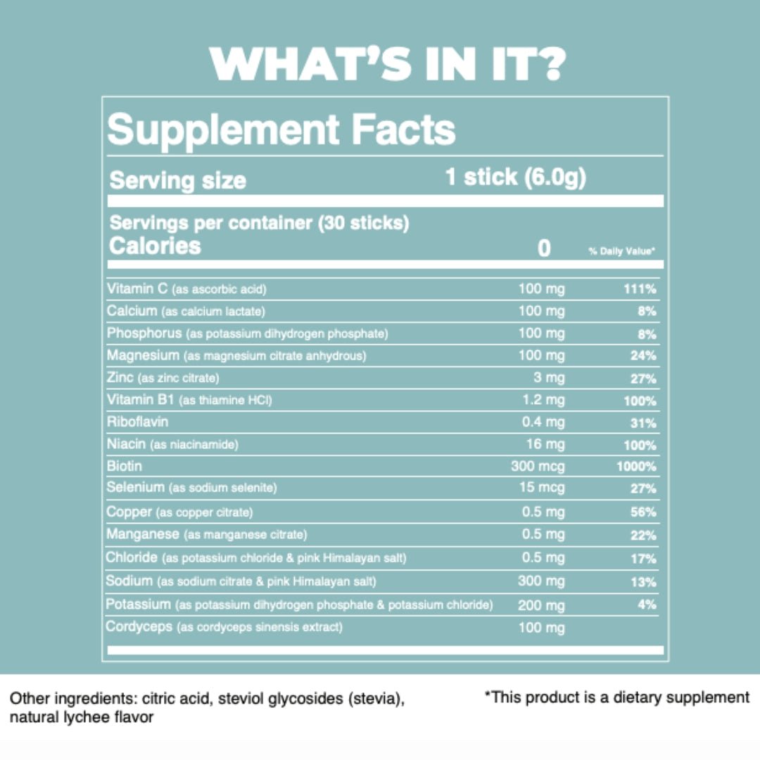 LYCHEE ELECTROLYTES - drinksuperpowders